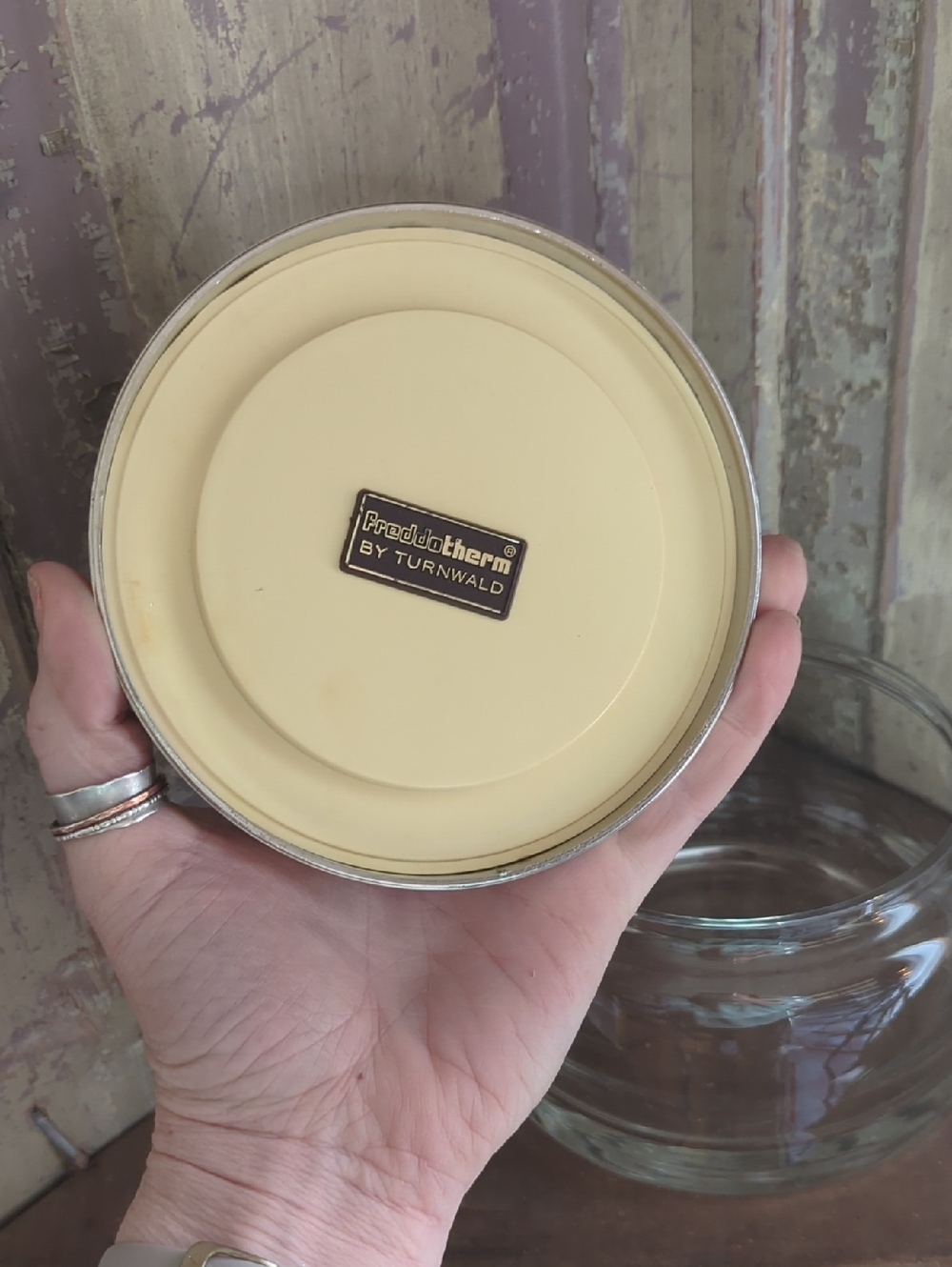 Vintage Freddotherm By Turnwald Glass Ice Bucket With Metal Lid by Hans Turnwald - Picture 3 of 6
